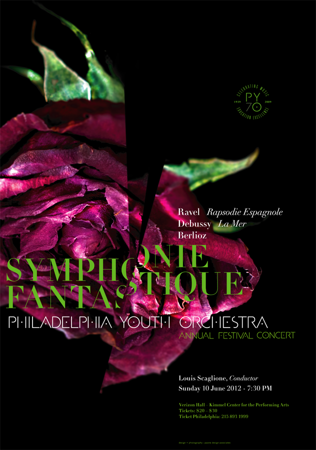 Philadelphia Youth Orchestra Annual Festival Concert Poster based on Berlioz's 'Symphony Fantastique', June 10, 2012.
